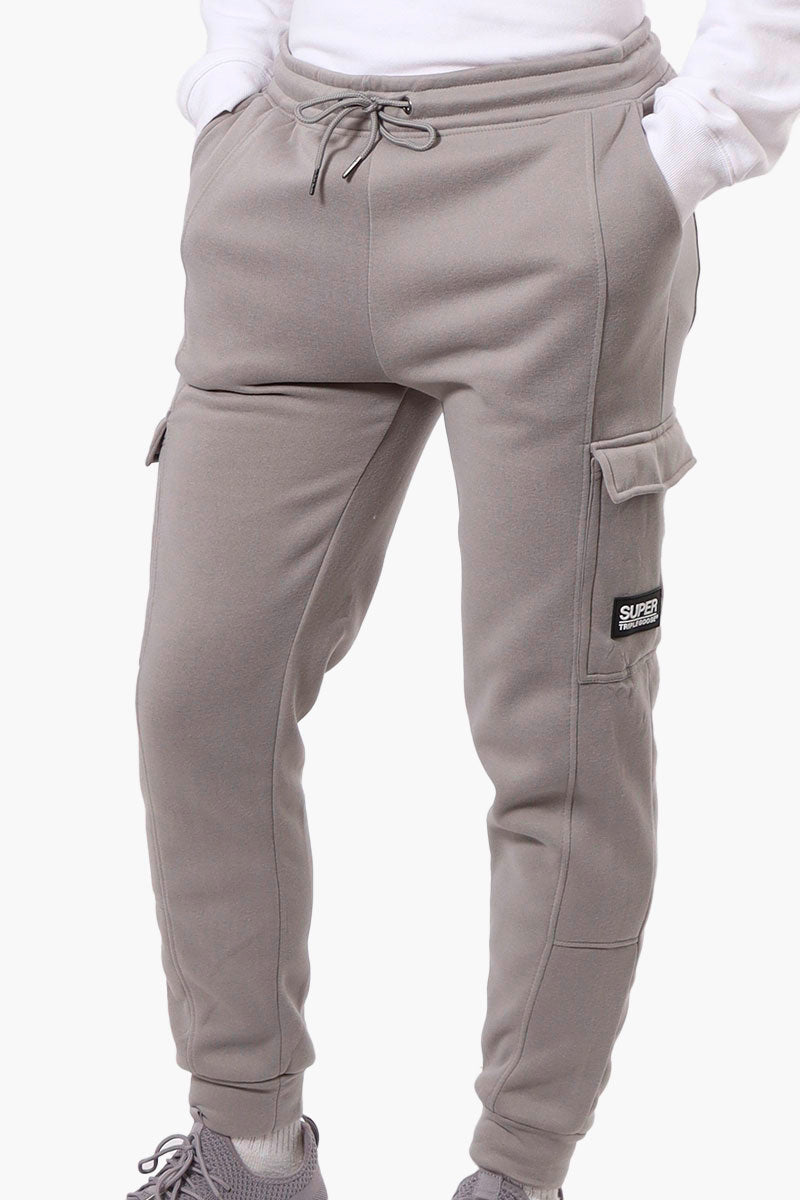 Super Triple Goose Tie Waist Cargo Joggers - Grey - Mens Joggers & Sweatpants - Canada Weather Gear