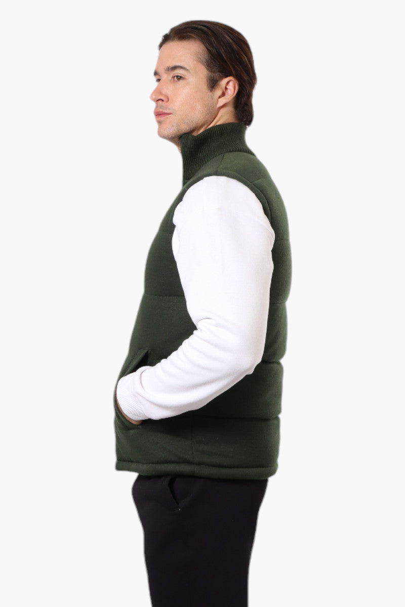 Canada Weather Gear Solid Sweater Knit Puffer Vest - Green - Mens Vests - Canada Weather Gear