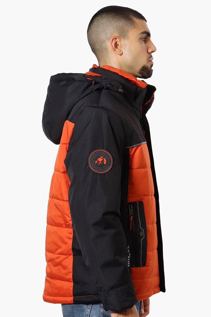 Super Triple Goose Contrast Detail Bubble Bomber Jacket - Orange - Mens Bomber Jackets - Canada Weather Gear