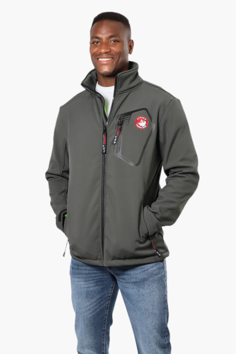 Canada Weather Gear Fleece Lined Zip Pocket Lightweight Jacket - Grey - Mens Lightweight Jackets - Canada Weather Gear