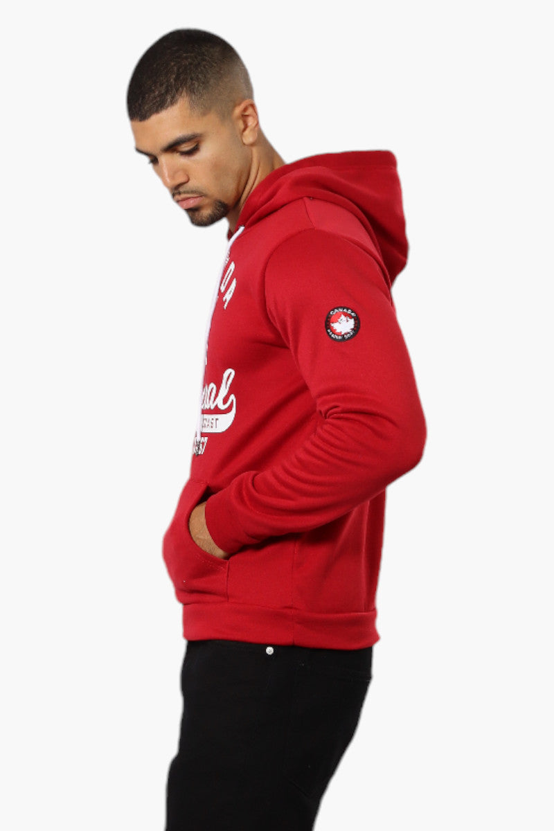 Canada Weather Gear Coast To Coast Print Hoodie - Red - Mens Hoodies & Sweatshirts - Canada Weather Gear