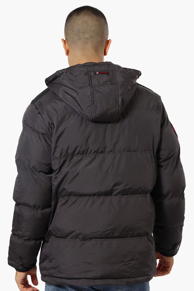 Canada Weather Gear 4 Pocket Bubble Parka Jacket - Black - Mens Parka Jackets - Canada Weather Gear