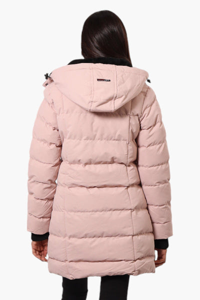 Canada Weather Gear 3/4 Length Bubble Parka Jacket - Pink - Womens Parka Jackets - Canada Weather Gear