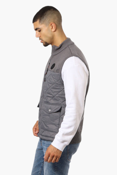 Canada Weather Gear Sweater Knit Polyfill Puffer Vest - Grey - Mens Vests - Canada Weather Gear