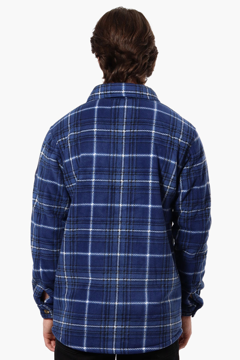 Canada Weather Gear Plaid Sherpa Lined Lightweight Jacket - Navy - Mens Lightweight Jackets - Canada Weather Gear