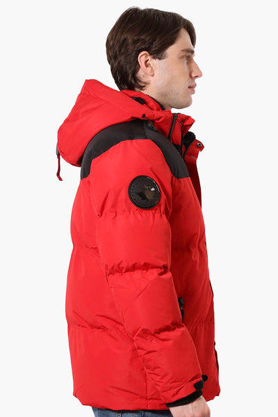 Canada Weather Gear Mouton Lined Bomber Jacket - Red - Mens Bomber Jackets - Canada Weather Gear