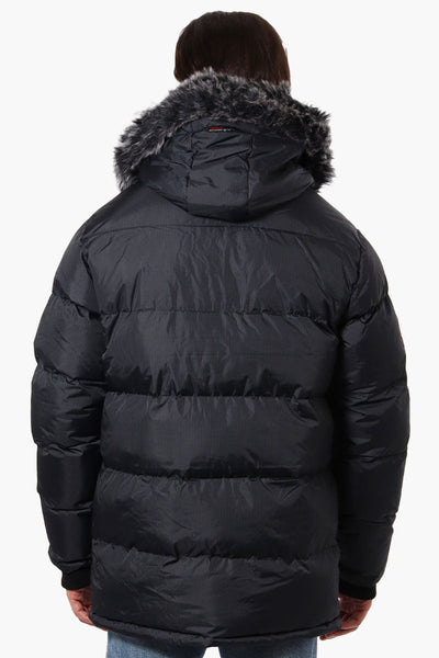 Canada Weather Gear Faux Fur Hood Parka Jacket - Black - Mens Parka Jackets - Canada Weather Gear