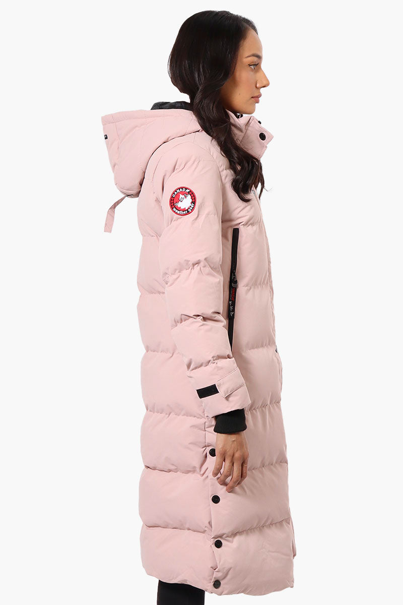 Canada Weather Gear Long Puffer Parka Jacket - Blush - Womens Parka Jackets - Canada Weather Gear