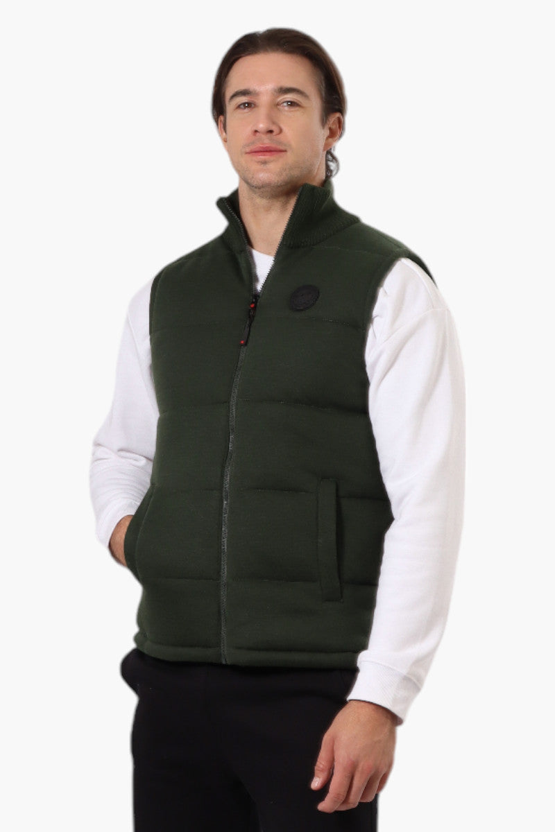 Canada Weather Gear Solid Sweater Knit Puffer Vest - Green - Mens Vests - Canada Weather Gear