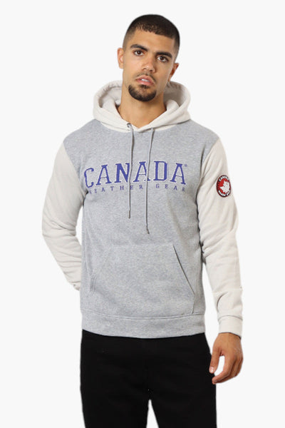 Canada Weather Gear Colour Block Hoodie - Grey - Mens Hoodies & Sweatshirts - Canada Weather Gear