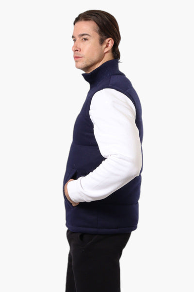 Canada Weather Gear Solid Sweater Knit Puffer Vest - Navy - Mens Vests - Canada Weather Gear