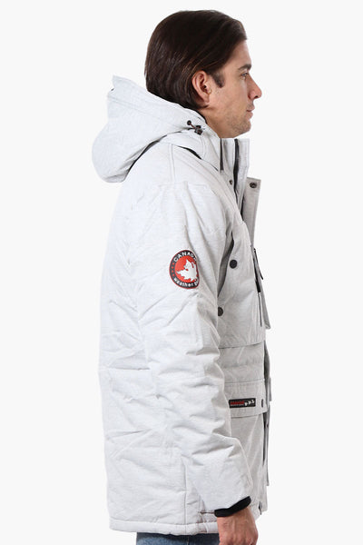 Canada Weather Gear Mouton Lined Parka Jacket - White - Mens Parka Jackets - Canada Weather Gear