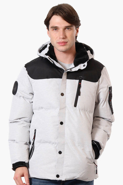 Canada Weather Gear Mouton Lined Bomber Jacket - White - Mens Bomber Jackets - Canada Weather Gear