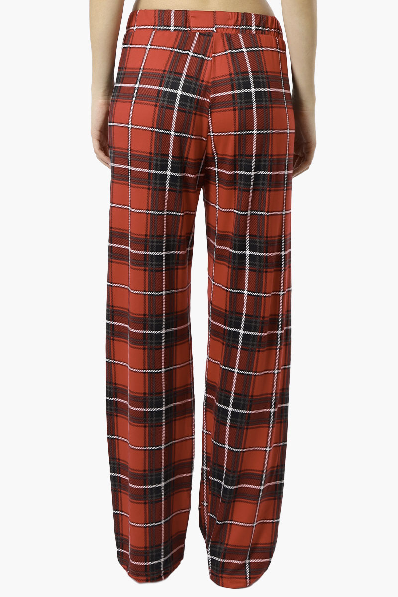 Canada Weather Gear Plaid Wide Leg Pajama Pants - Red - Womens Pajamas - Canada Weather Gear