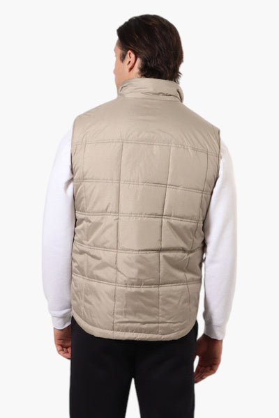 Canada Work Gear Sherpa Collar Bubble Vest - Beige - Mens Vests - Canada Weather Gear