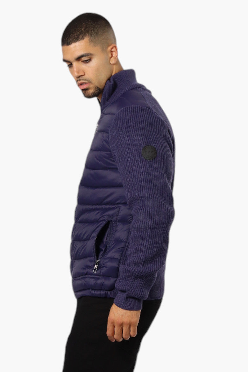 Canada Weather Gear Sweater Knit Polyfill Lightweight Jacket - Navy - Mens Lightweight Jackets - Canada Weather Gear