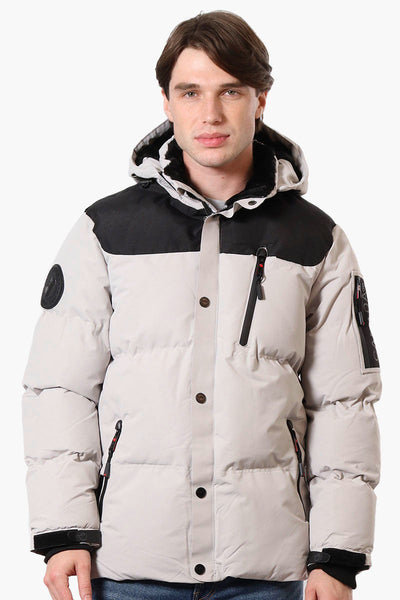 Canada Weather Gear Mouton Lined Bomber Jacket - Stone - Mens Bomber Jackets - Canada Weather Gear