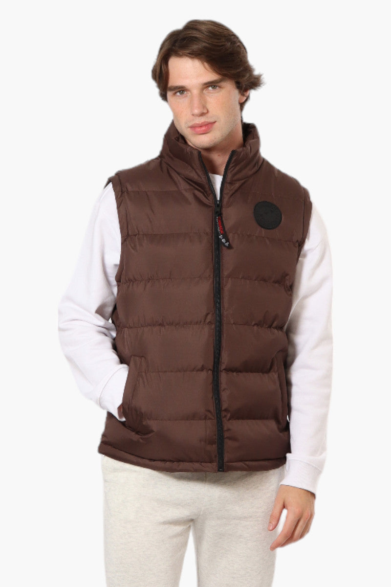 Canada Weather Gear Solid Bubble Vest - Brown - Mens Vests - Canada Weather Gear