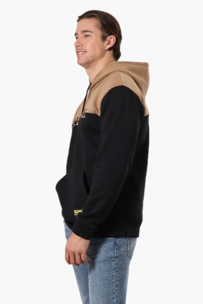 Super Triple Goose Embroidered Colour Block Hoodie - Brown - Mens Hoodies & Sweatshirts - Canada Weather Gear