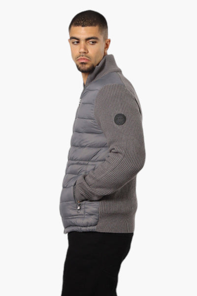 Canada Weather Gear Sweater Knit Polyfill Lightweight Jacket - Grey - Mens Lightweight Jackets - Canada Weather Gear