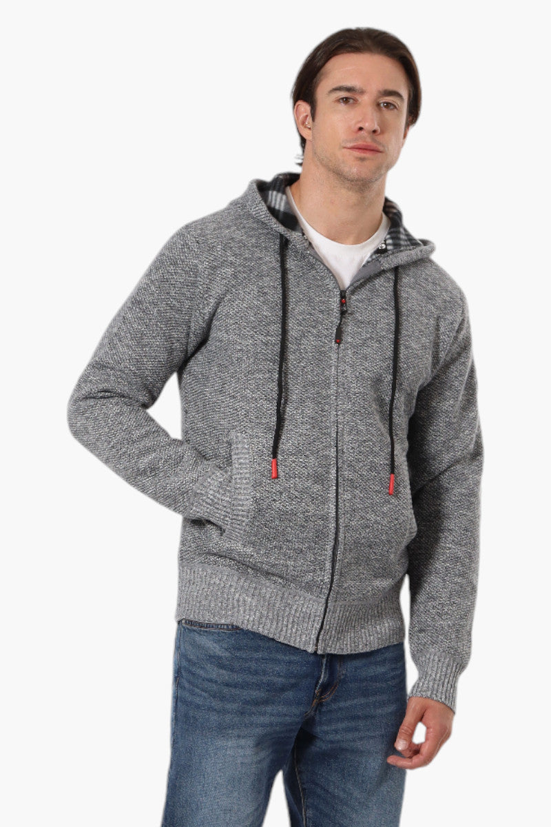 Canada Weather Gear Fleece Lined Hooded Lightweight Jacket - Grey - Mens Lightweight Jackets - Canada Weather Gear