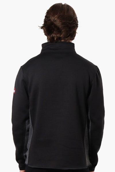 Canada Weather Gear Solid Half Zip Sweatshirt - Black - Mens Hoodies & Sweatshirts - Canada Weather Gear