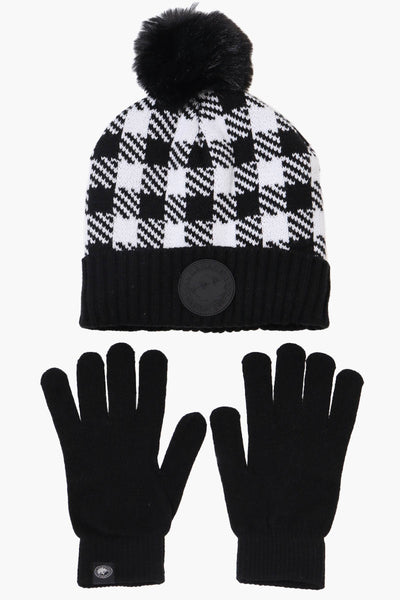 Canada Weather Gear Gloves Pom Pom Hat Set - White - Womens Hats - Canada Weather Gear