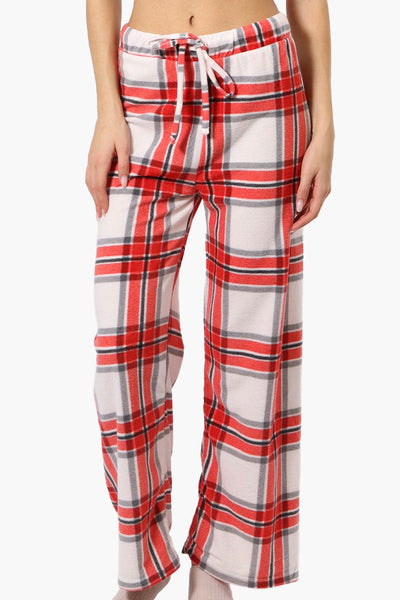 Canada Weather Gear Plaid Wide Leg Pajama Pants - Red - Womens Pajamas - Canada Weather Gear