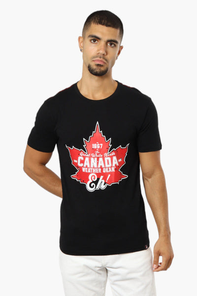 Canada Weather Gear Great White North Print Tee - Black - Mens Tees & Tank Tops - Canada Weather Gear