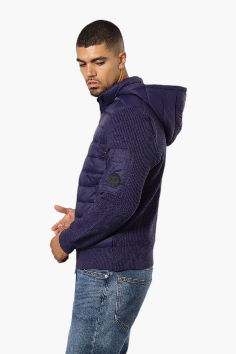 Canada Weather Gear Hooded Sweater Knit Lightweight Jacket - Navy - Mens Lightweight Jackets - Canada Weather Gear