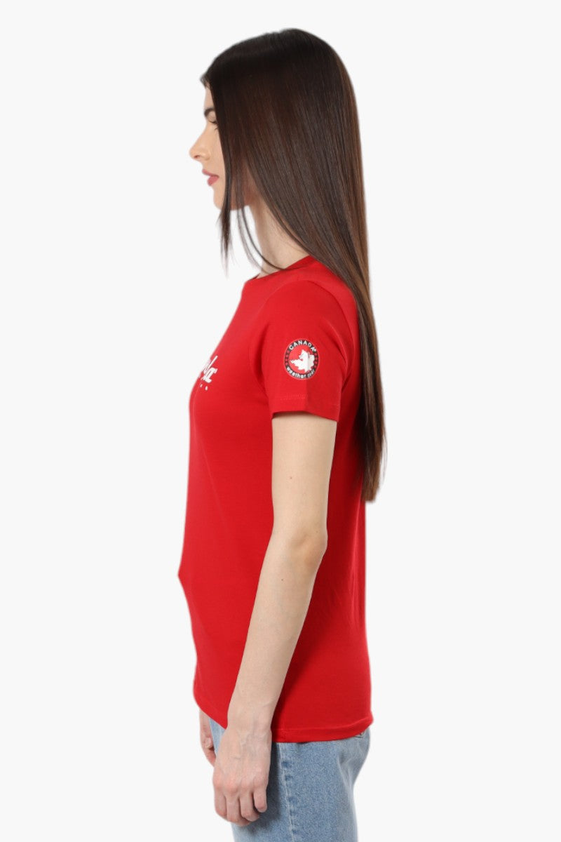 Canada Weather Gear Canada Print Tee - Red - Womens Tees & Tank Tops - Canada Weather Gear