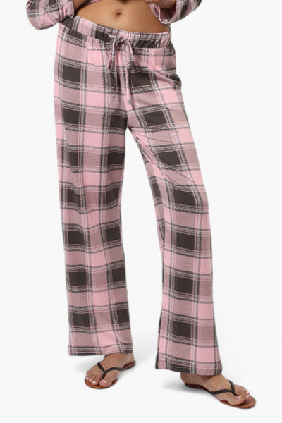 Canada Weather Gear Plaid Wide Leg Pajama Pants - Pink - Womens Pajamas - Canada Weather Gear