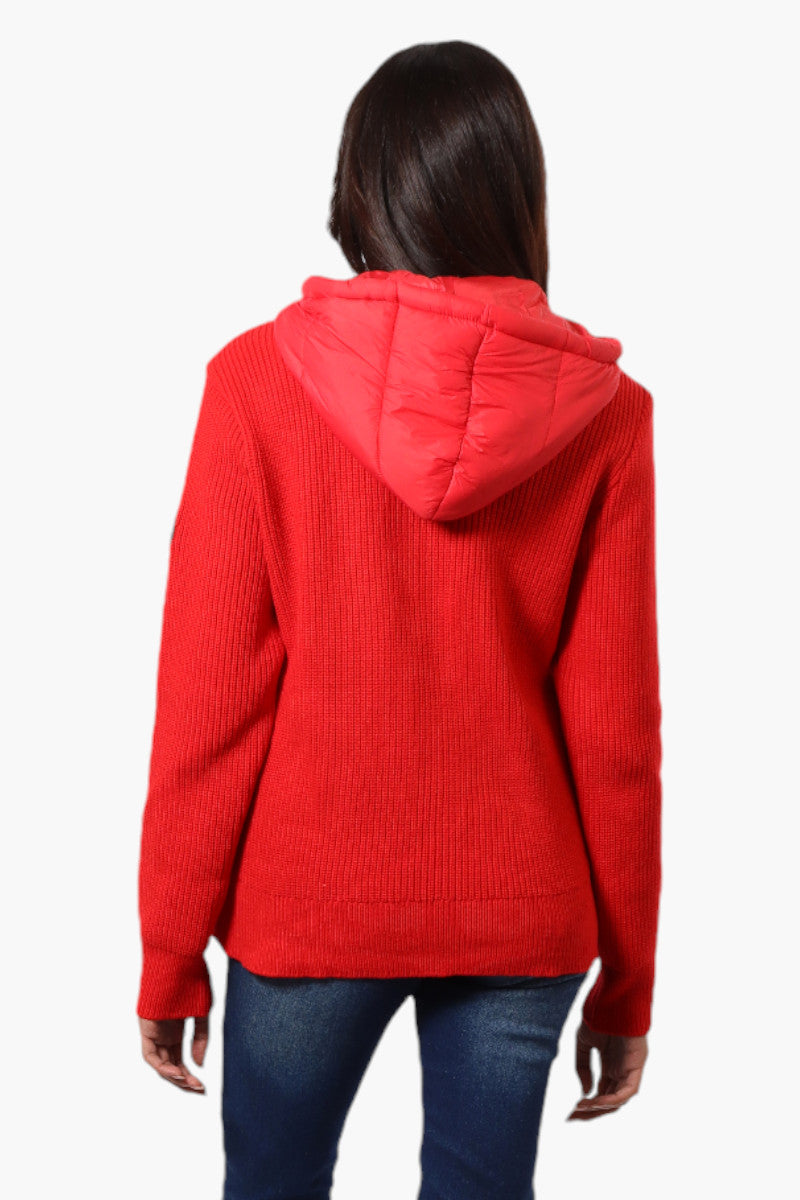 Canada Weather Gear Sweater Knit Polyfill Lightweight Jacket - Red - Womens Lightweight Jackets - Canada Weather Gear