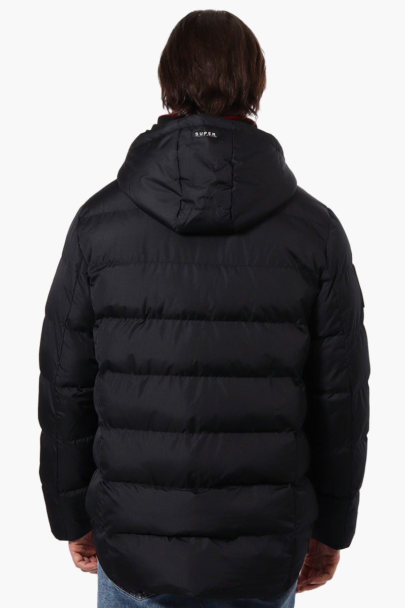 Super Triple Goose Knit Collar Bubble Bomber Jacket - Black - Mens Bomber Jackets - Canada Weather Gear