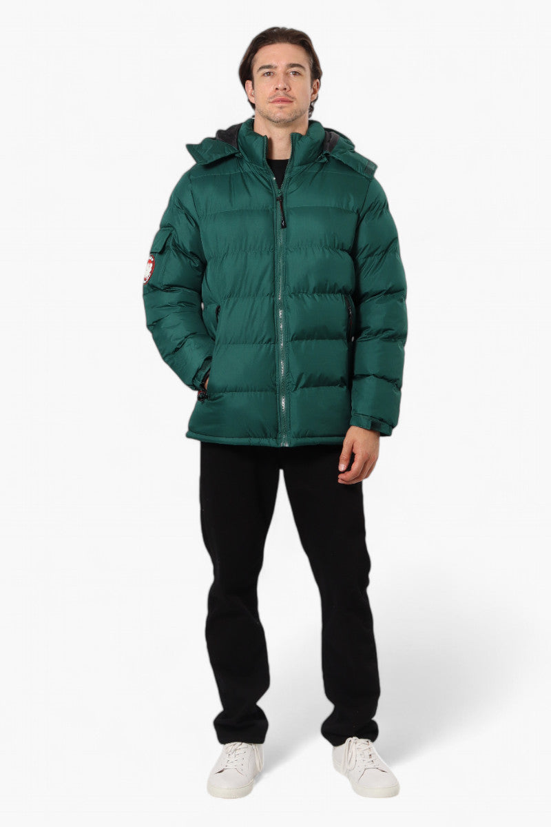 Canada Weather Gear Zip Pocket Bubble Bomber Jacket - Green - Mens Bomber Jackets - Canada Weather Gear