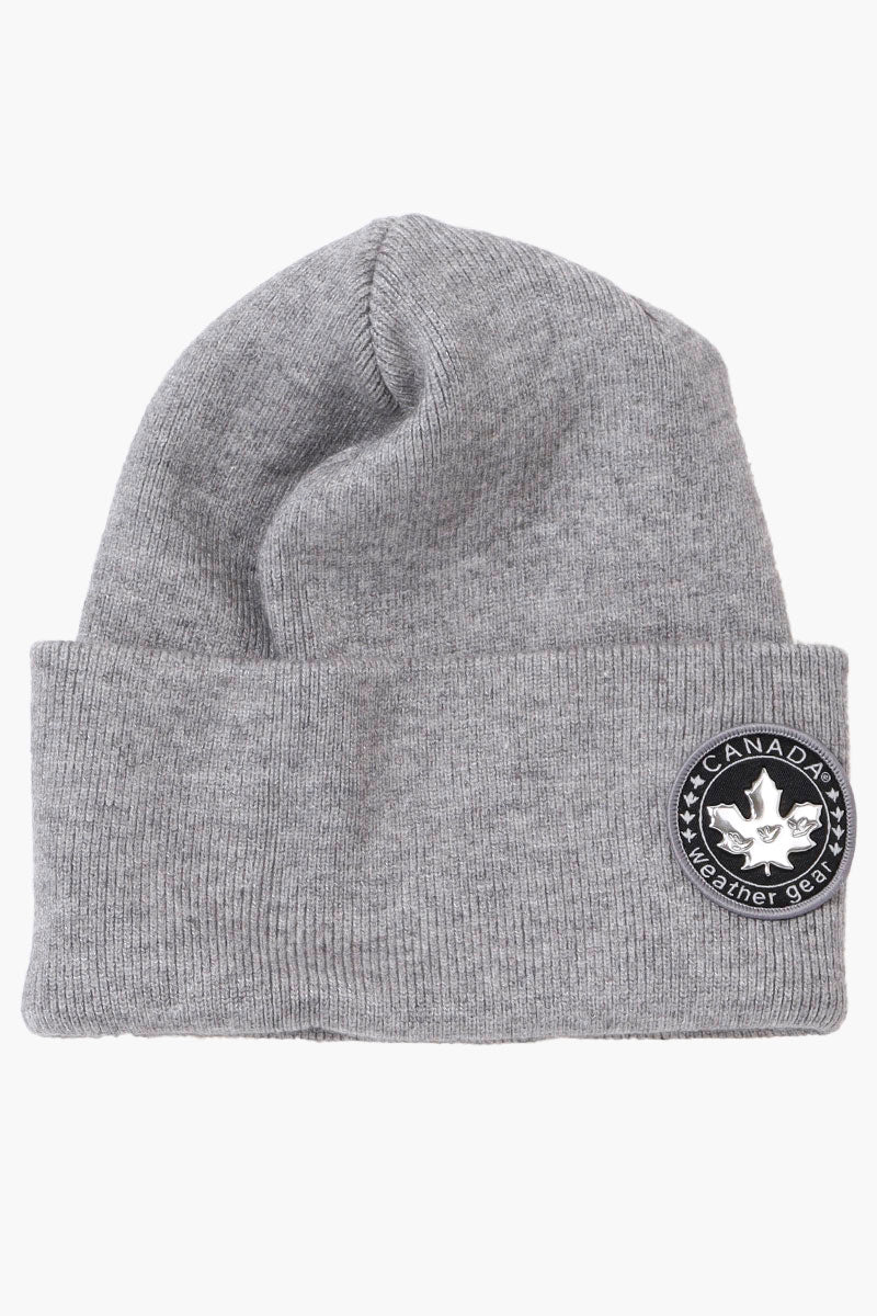 Canada Weather Gear Basic Cuffed Hat - Grey - Mens Hats - Canada Weather Gear