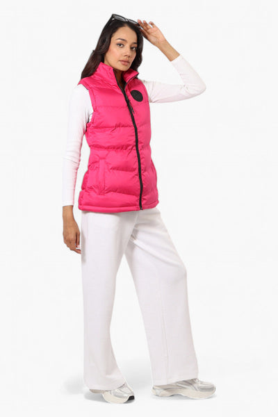 Canada Weather Gear Solid Bubble Vest - Pink - Womens Vests - Canada Weather Gear