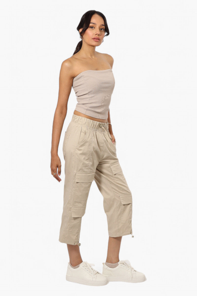 Canada Weather Gear Drawstring Cargo Capris - Cream - Womens Shorts & Capris - Canada Weather Gear