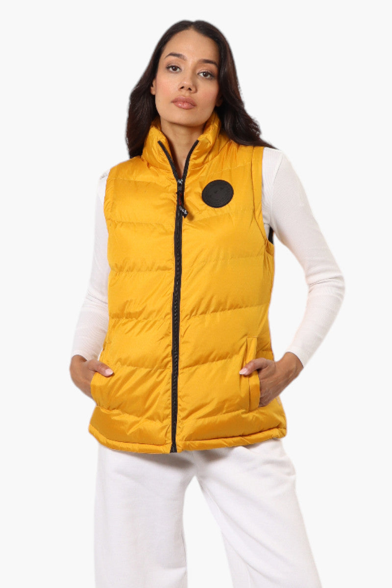 Canada Weather Gear Solid Bubble Vest - Mustard - Womens Vests - Canada Weather Gear