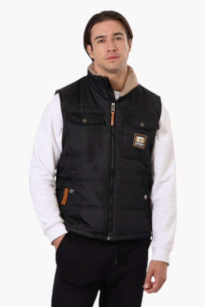 Canada Work Gear Sherpa Collar Bubble Vest - Black - Mens Vests - Canada Weather Gear