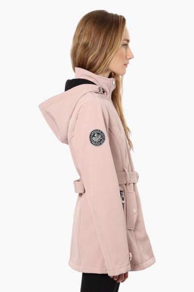 Canada Weather Gear Belted Front Button Lightweight Jacket - Pink - Womens Lightweight Jackets - Canada Weather Gear