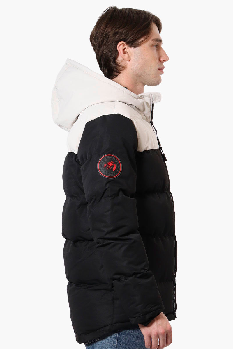 Super Triple Goose Colour Block Bubble Bomber Jacket - Stone - Mens Bomber Jackets - Canada Weather Gear