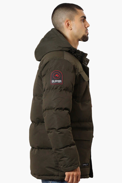 Super Triple Goose 4 Pocket Sherpa Lined Parka Jacket - Olive - Mens Parka Jackets - Canada Weather Gear