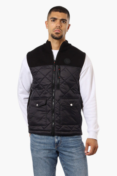 Canada Weather Gear Sweater Knit Polyfill Puffer Vest - Black - Mens Vests - Canada Weather Gear