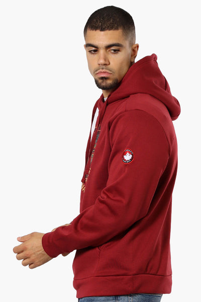 Canada Weather Gear Eagle Graphic Hoodie - Burgundy - Mens Hoodies & Sweatshirts - Canada Weather Gear