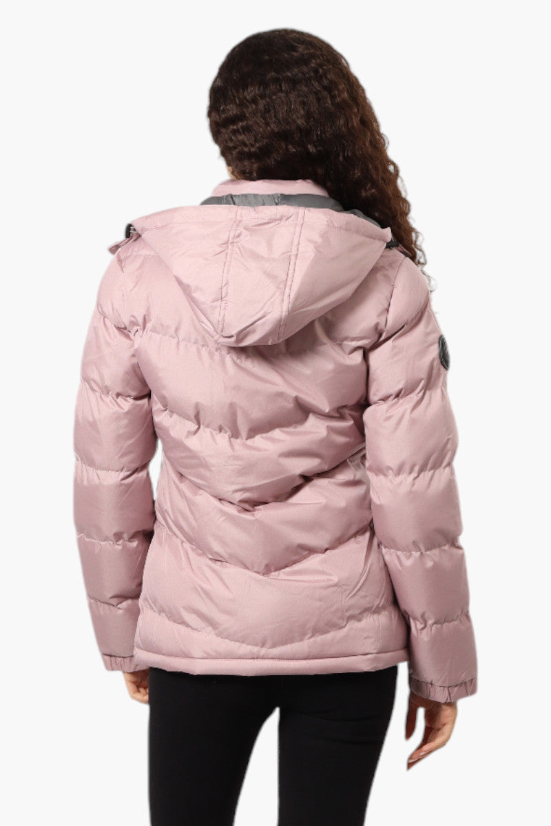 Canada Weather Gear Solid Bubble Bomber Jacket - Pink - Womens Bomber Jackets - Canada Weather Gear