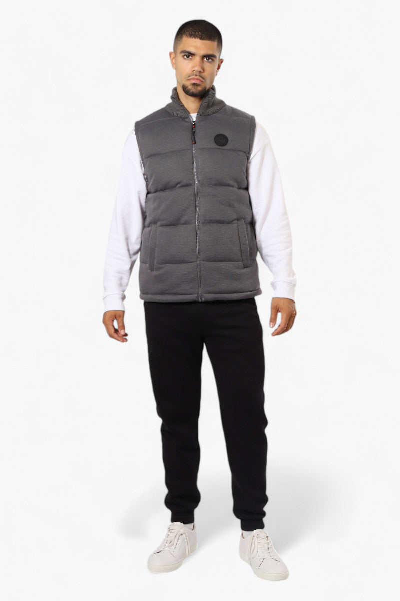 Canada Weather Gear Solid Sweater Knit Puffer Vest - Grey - Mens Vests - Canada Weather Gear