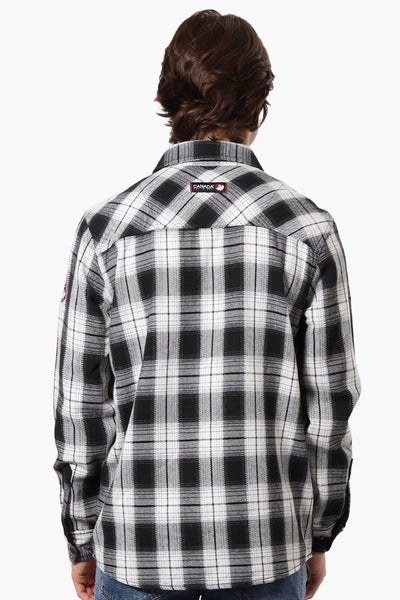 Canada Weather Gear Plaid Button Up Casual Shirt - Black - Mens Casual Shirts - Canada Weather Gear