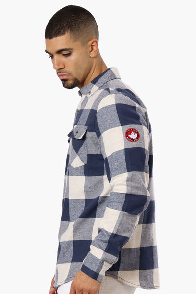 Canada Weather Gear Plaid Cotton Casual Shirt - Blue - Mens Casual Shirts - Canada Weather Gear