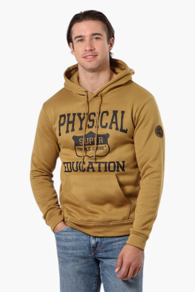 Super Triple Goose Physical Education Print Hoodie - Brown - Mens Hoodies & Sweatshirts - Canada Weather Gear